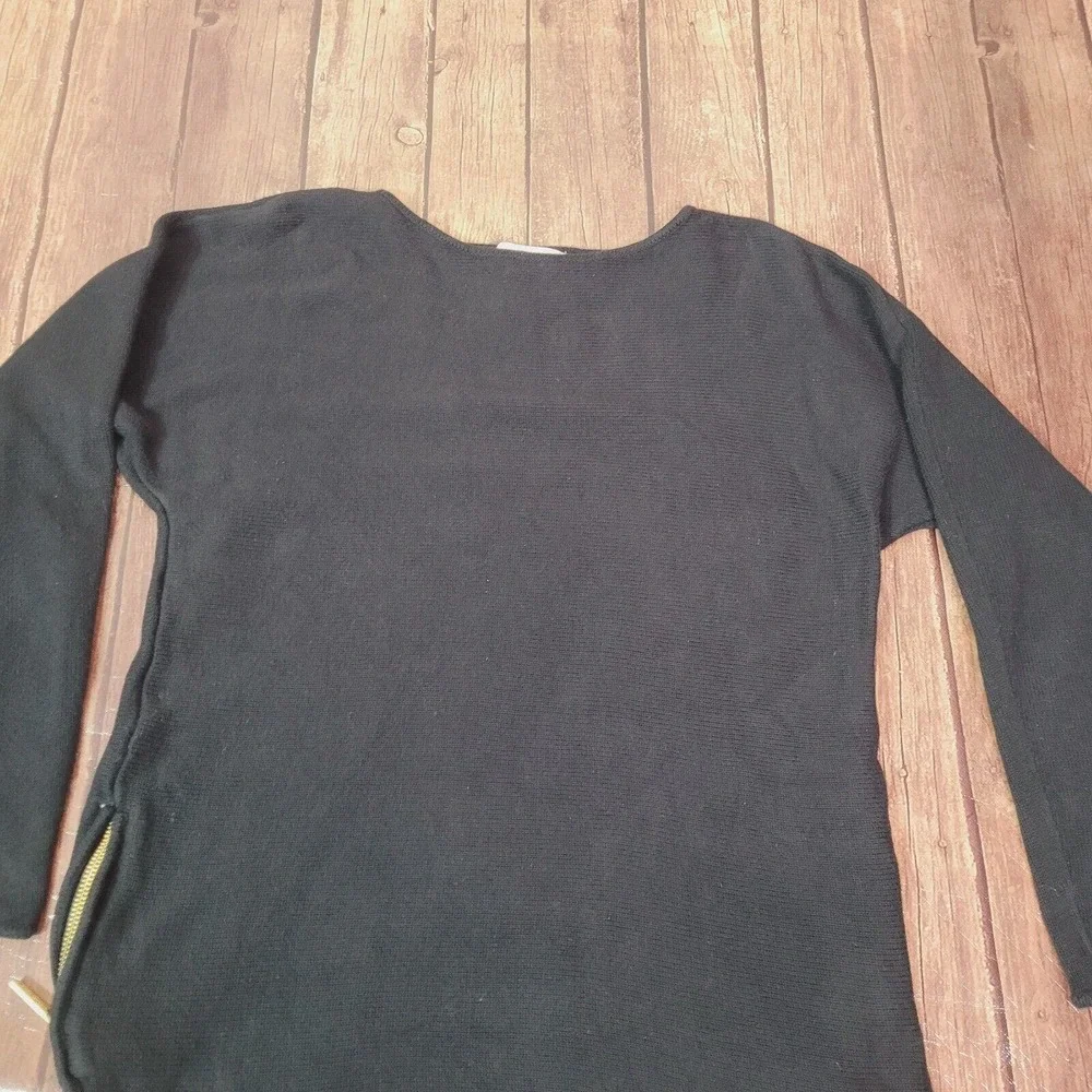 Michael Michael Kors Womens Sweater‎ Black S Round Neck Long Sleeve